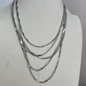Vintage Citation multi strand silver colored necklace